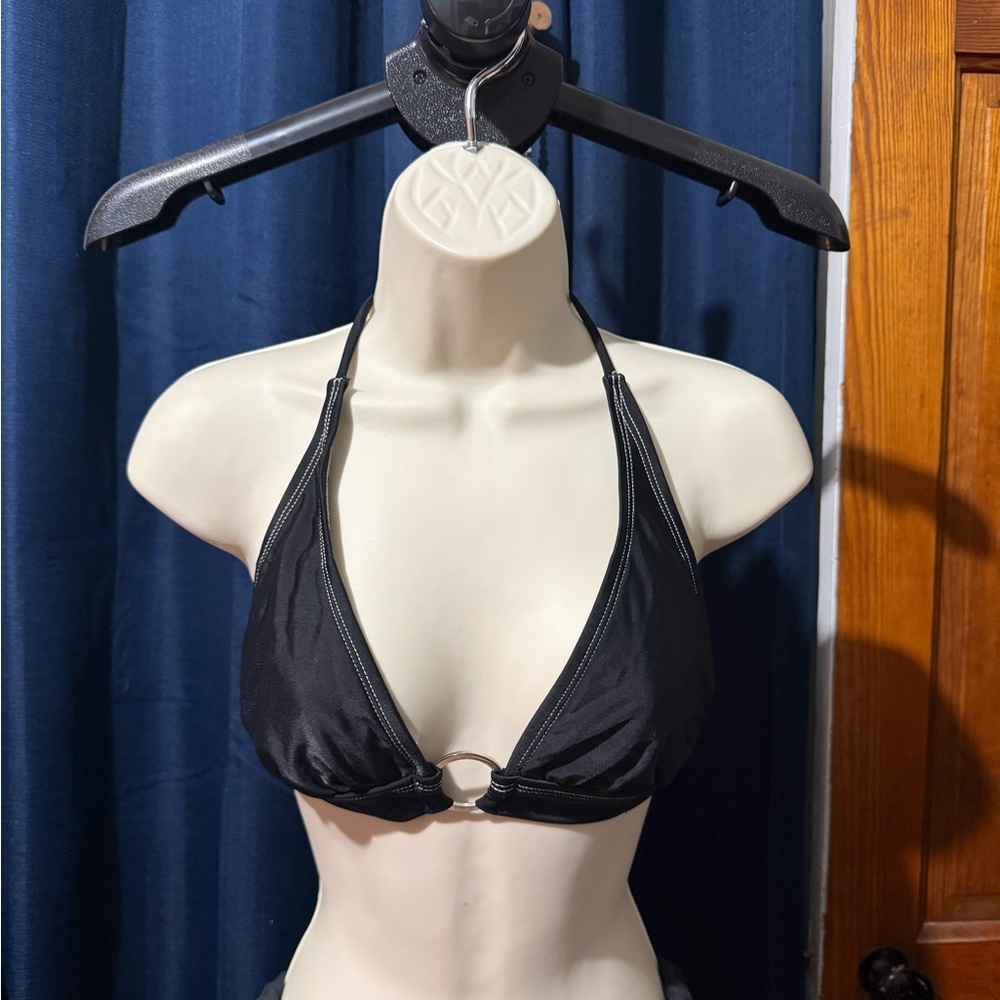 Isaac Mizrahi Black Halter Bra